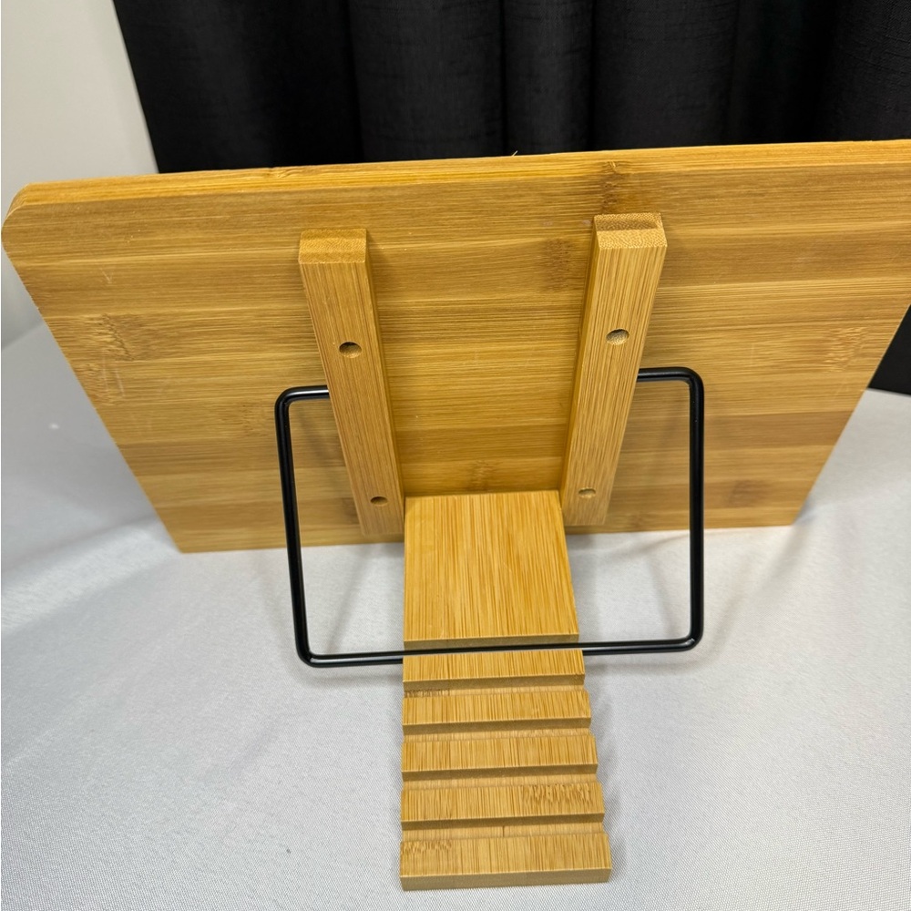 3/$15* Bamboo Book/Cookbook HolderAdjustable Stand For Kitchen/Office 11x8 - New - Picture 3 of 10